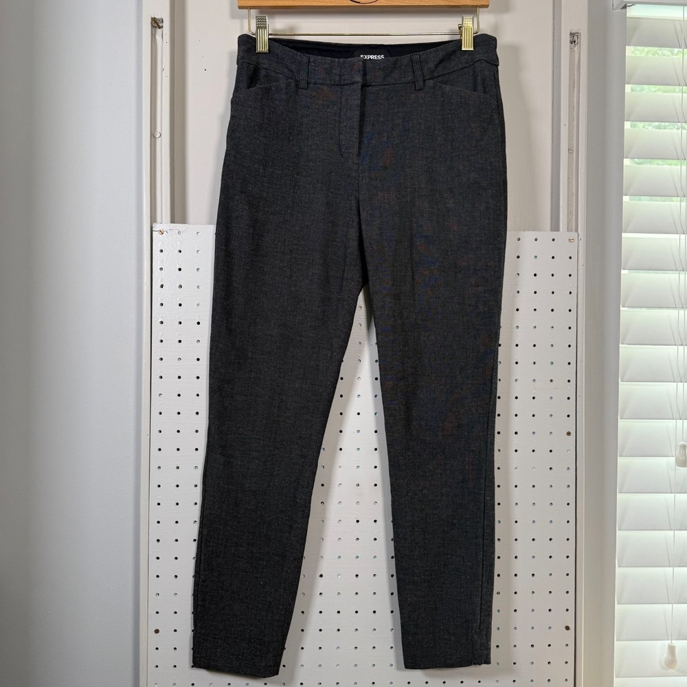 Express Mid Rise Skinny Pants Women's Gray Stretch Classic Career Office -‎ 6S